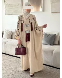 دراعة كتان شك يدوي
